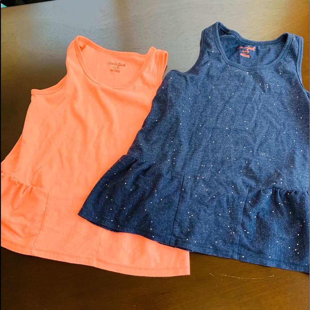 2 Tank Tops slight skirt at bottom
